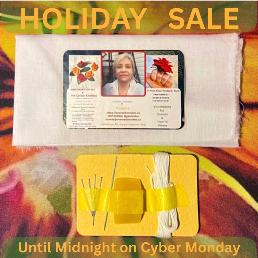 Hanky - Hand-Sewn Couture Rolled Hem Practice Kit One Seed Wonders