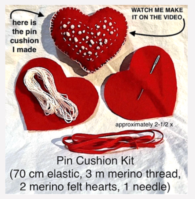 Heart - Felt Pin Cushion KIT One Seed Wonders