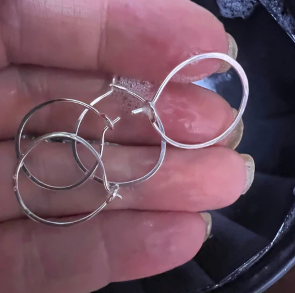 Water Drop Earring - Hand Forged - Sterling Silver One Seed Wonders